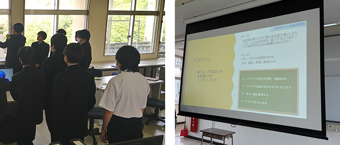 宮古工業高等学校のワークショップの様子